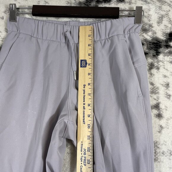 Lululemon On The Fly Jogger Womens Size 2 Silver Athleisure Tapered Stretch Gym - Picture 7 of 14